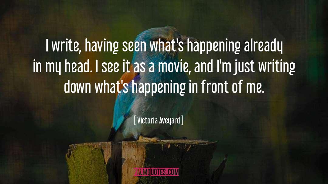 Victoria Aveyard Quotes: I write, having seen what's