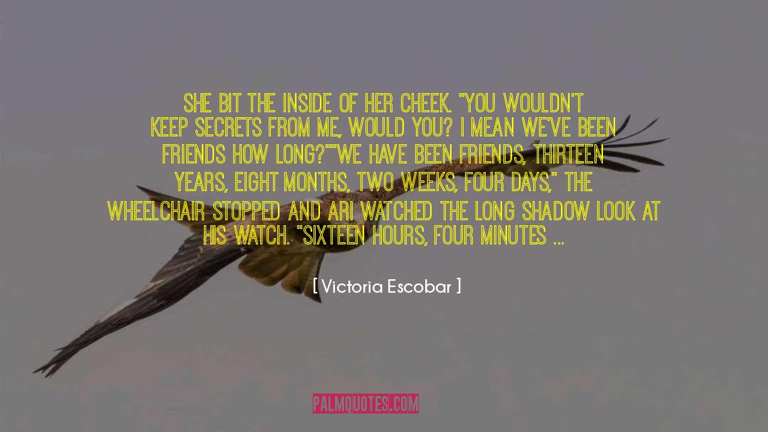 Victoria Escobar Quotes: She bit the inside of