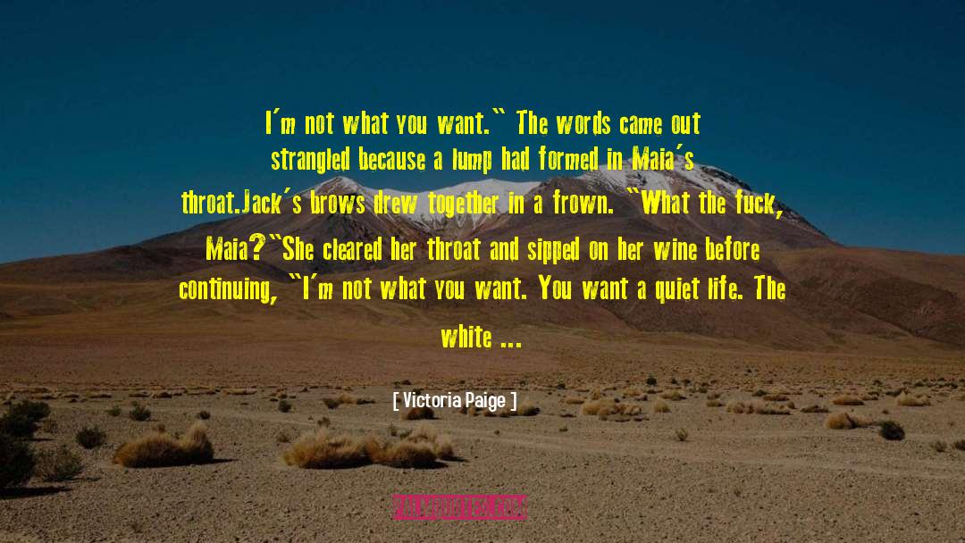 Victoria Paige Quotes: I'm not what you want.