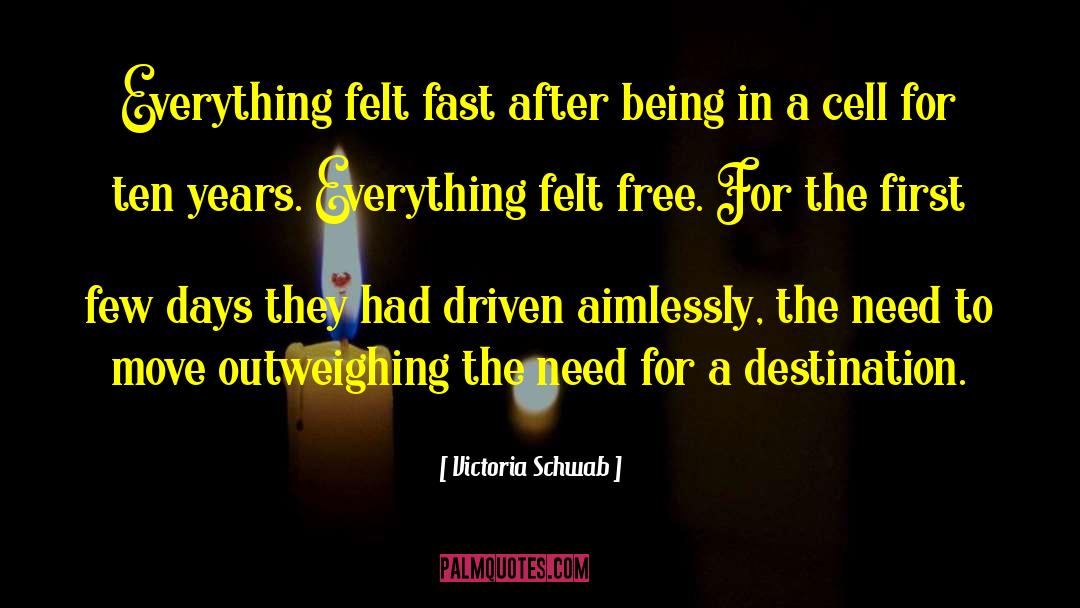 Victoria Schwab Quotes: Everything felt fast after being