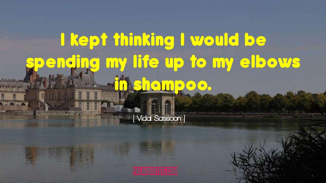 Vidal Sassoon Quotes: I kept thinking I would