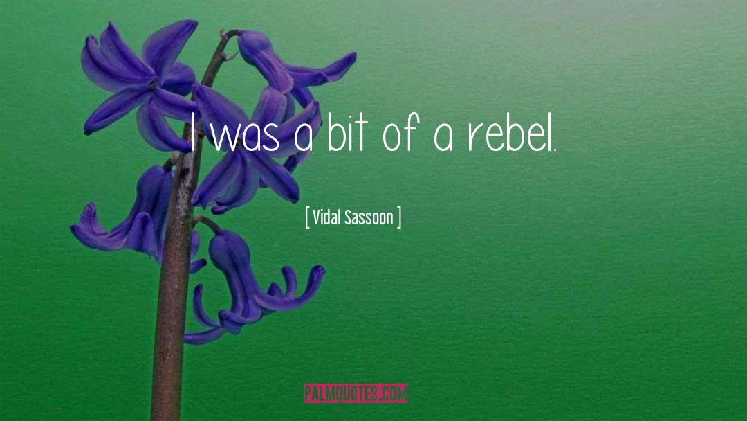 Vidal Sassoon Quotes: I was a bit of