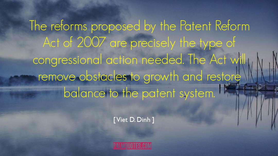 Viet D. Dinh Quotes: The reforms proposed by the