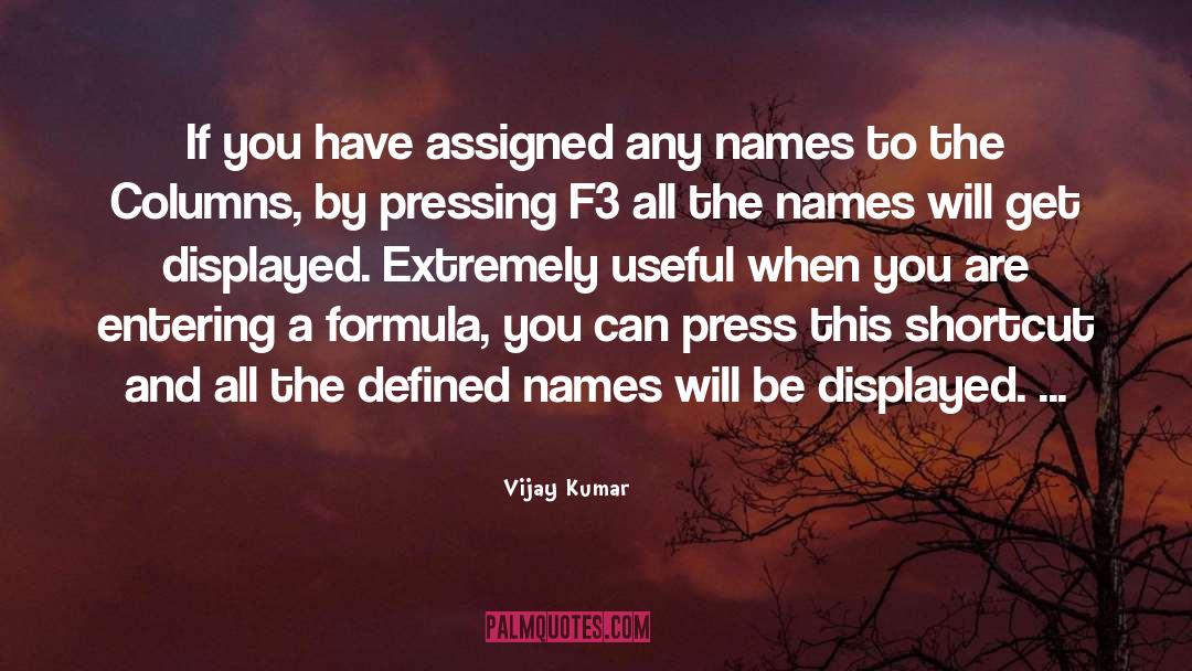 Vijay Kumar Quotes: If you have assigned any