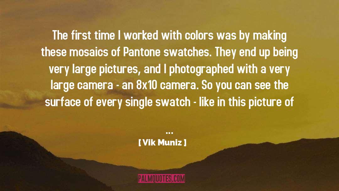 Vik Muniz Quotes: The first time I worked