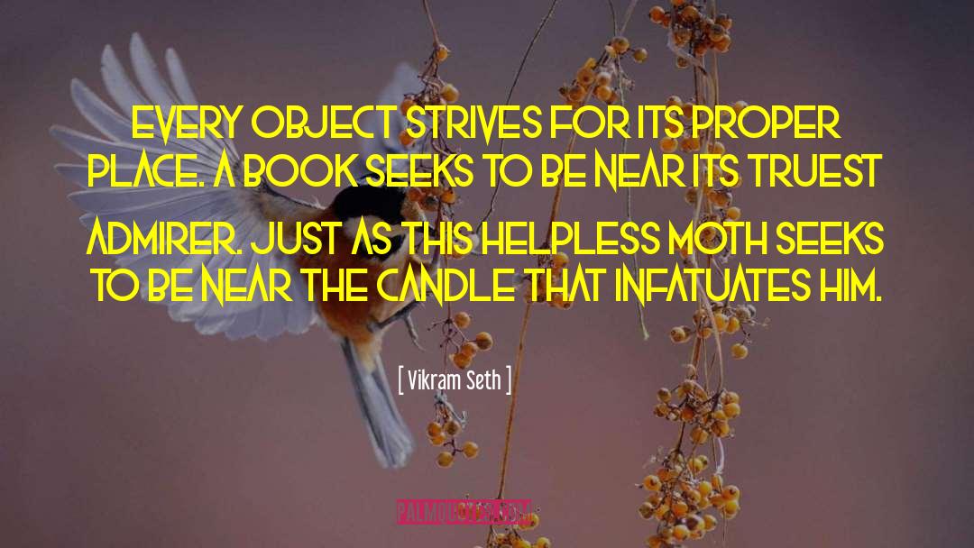 Vikram Seth Quotes: Every object strives for its