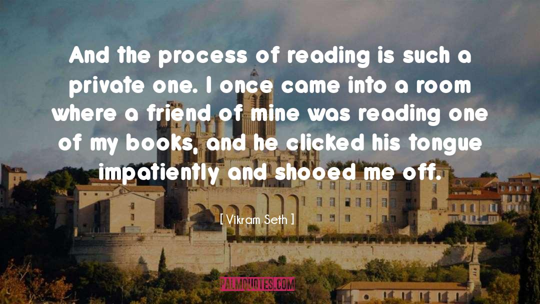 Vikram Seth Quotes: And the process of reading