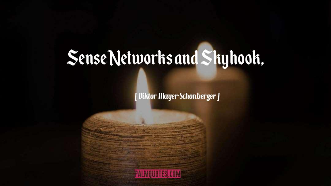 Viktor Mayer-Schonberger Quotes: Sense Networks and Skyhook,