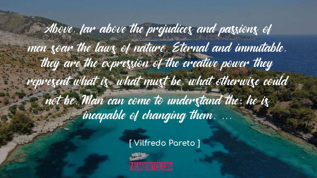 Vilfredo Pareto Quotes: Above, far above the prejudices