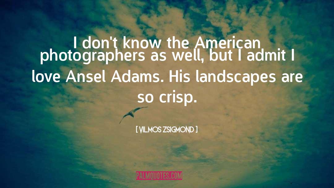 Vilmos Zsigmond Quotes: I don't know the American