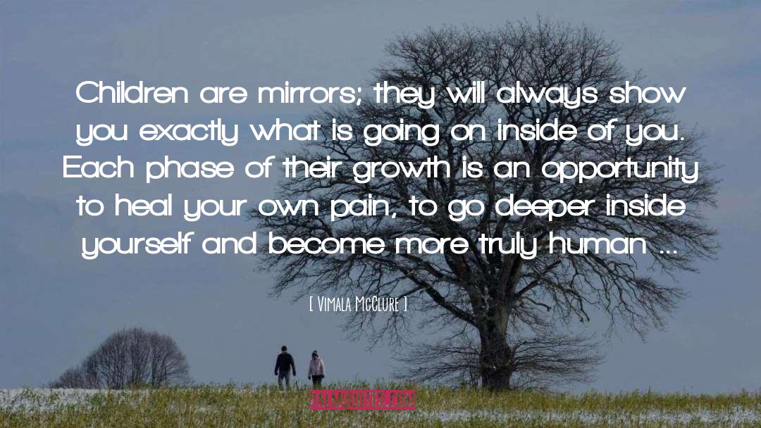 Vimala McClure Quotes: Children are mirrors; they will