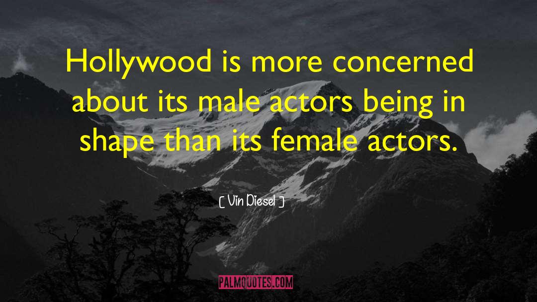 Vin Diesel Quotes: Hollywood is more concerned about