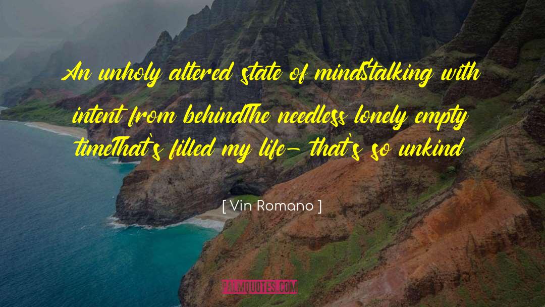 Vin Romano Quotes: An unholy altered state of