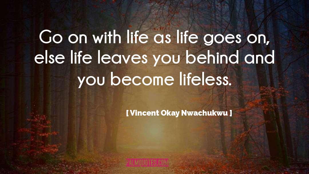 Vincent Okay Nwachukwu Quotes: Go on with life as