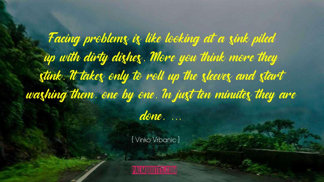 Vinko Vrbanic Quotes: Facing problems is like looking