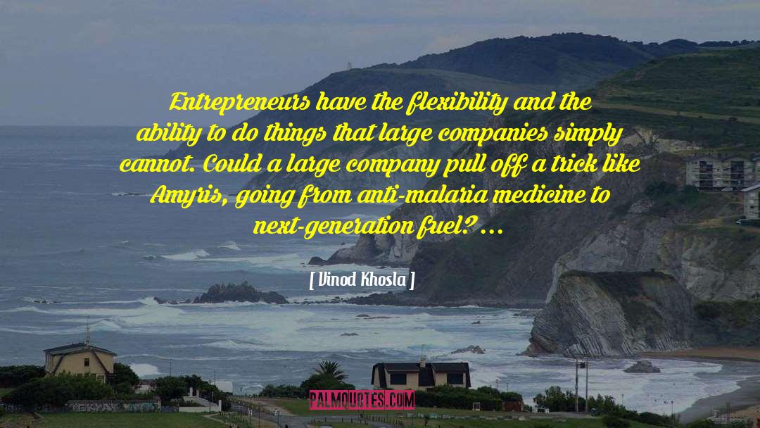 Vinod Khosla Quotes: Entrepreneurs have the flexibility and