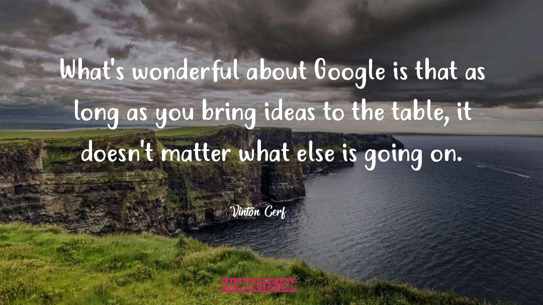 Vinton Cerf Quotes: What's wonderful about Google is