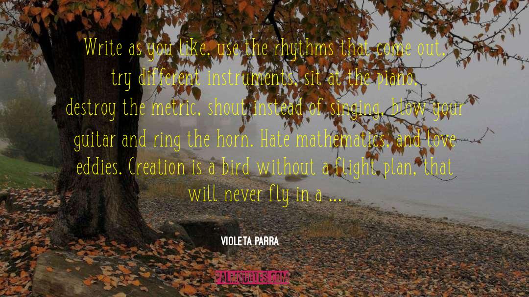 Violeta Parra Quotes: Write as you like, use