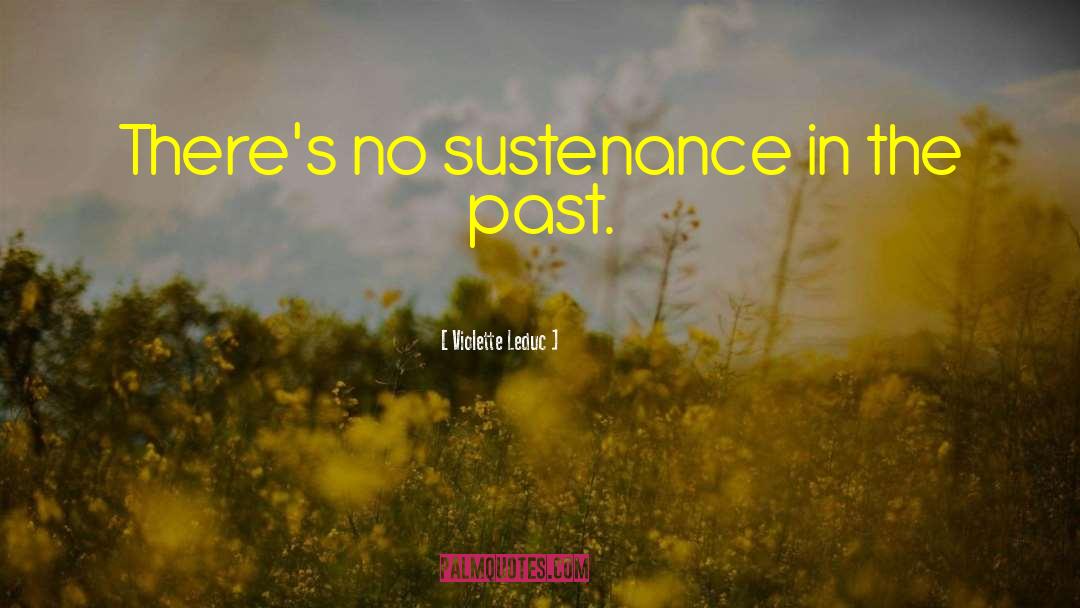 Violette Leduc Quotes: There's no sustenance in the