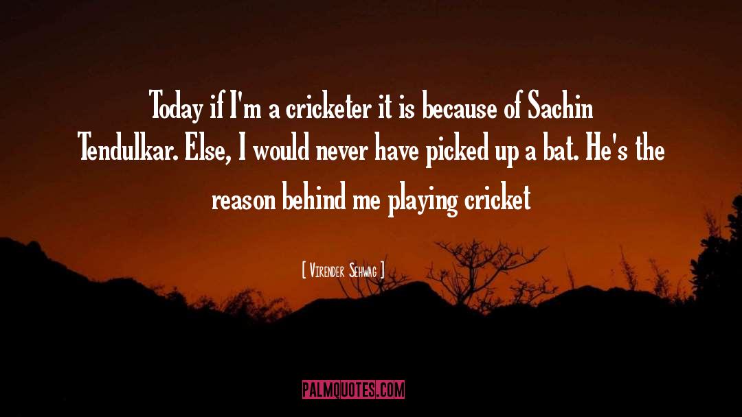 Virender Sehwag Quotes: Today if I'm a cricketer