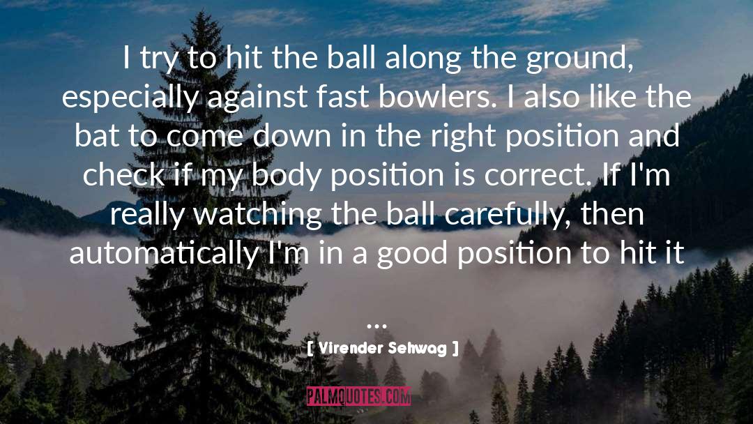 Virender Sehwag Quotes: I try to hit the