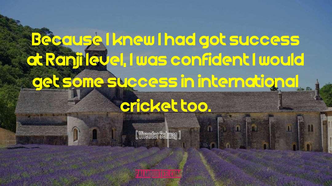 Virender Sehwag Quotes: Because I knew I had