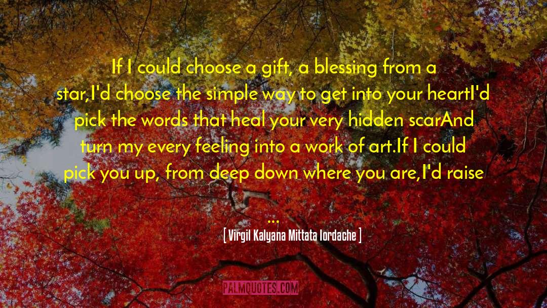 Virgil Kalyana Mittata Iordache Quotes: If I could choose a