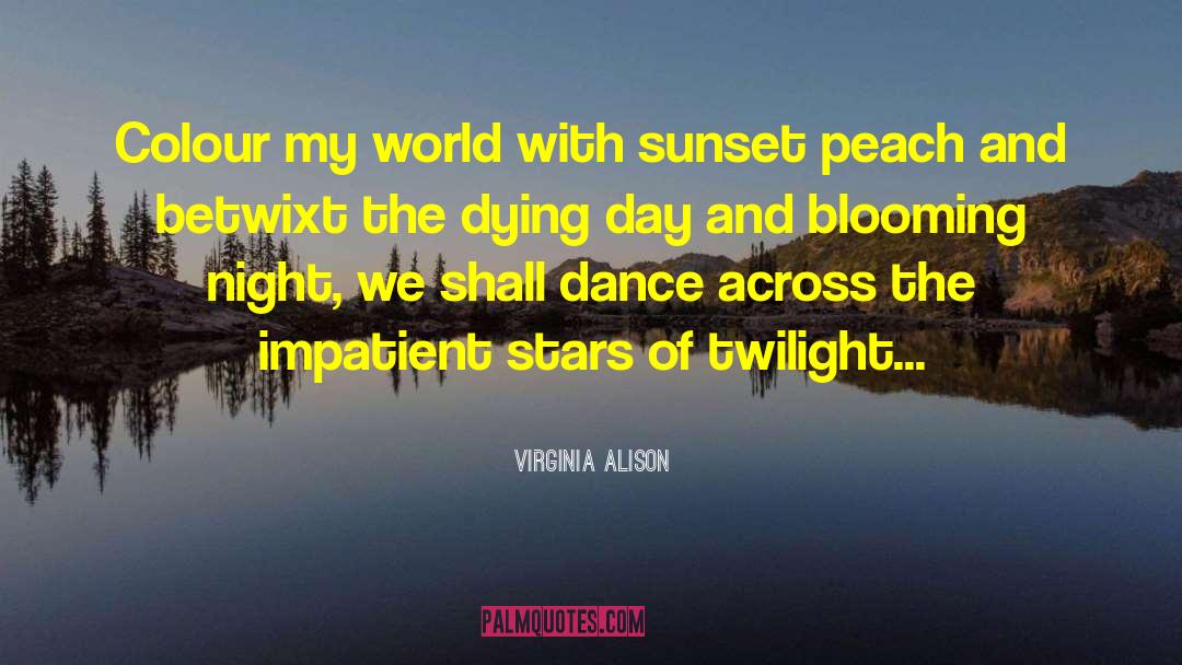 Virginia Alison Quotes: Colour my world with sunset