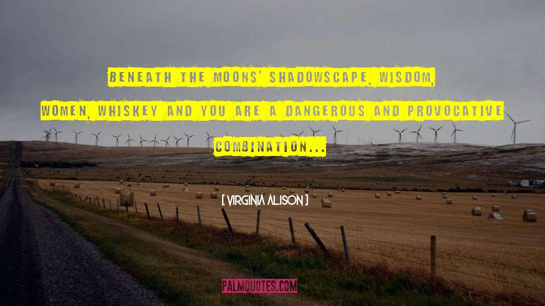 Virginia Alison Quotes: Beneath the moons' shadowscape, wisdom,