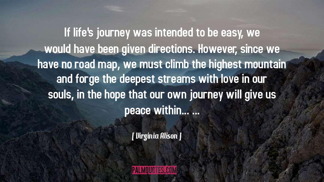 Virginia Alison Quotes: If life's journey was intended