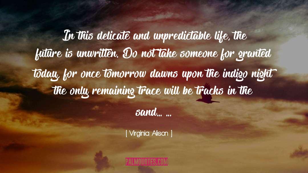 Virginia Alison Quotes: In this delicate and unpredictable