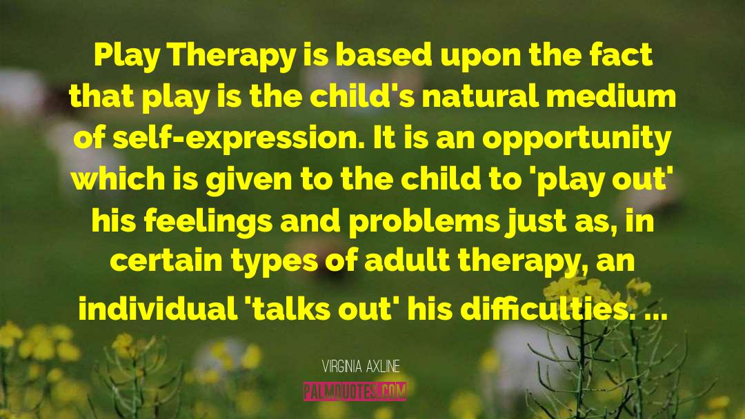 Virginia Axline Quotes: Play Therapy is based upon