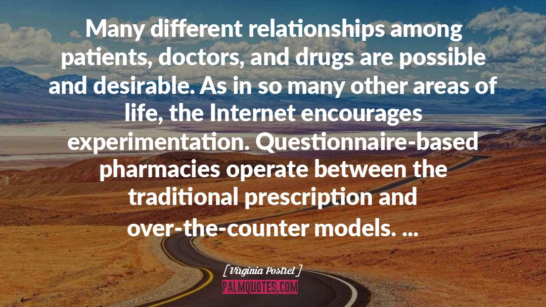 Virginia Postrel Quotes: Many different relationships among patients,