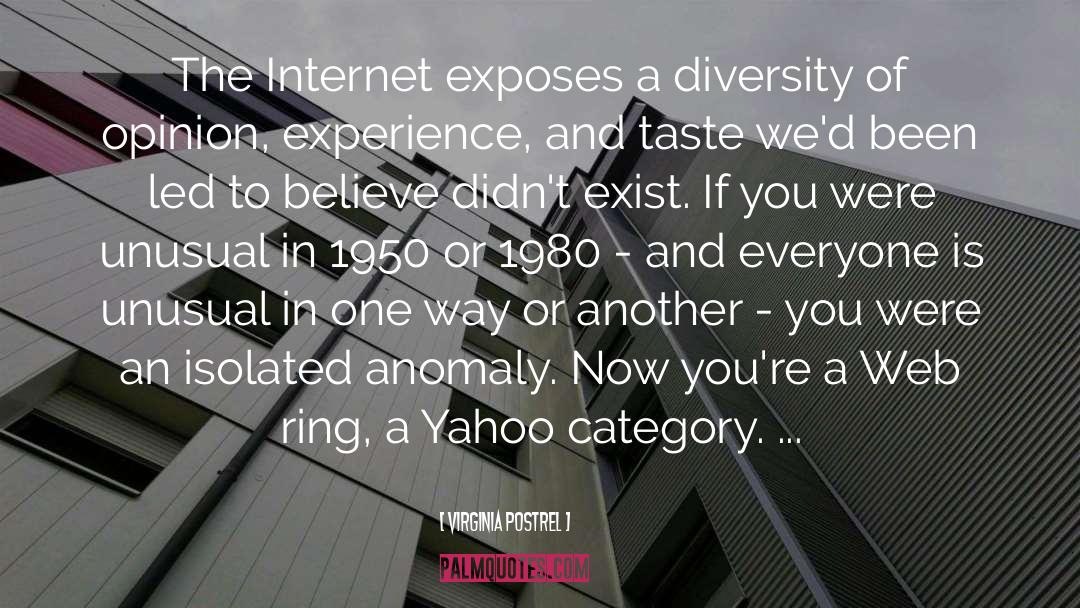 Virginia Postrel Quotes: The Internet exposes a diversity