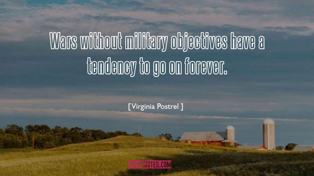 Virginia Postrel Quotes: Wars without military objectives have