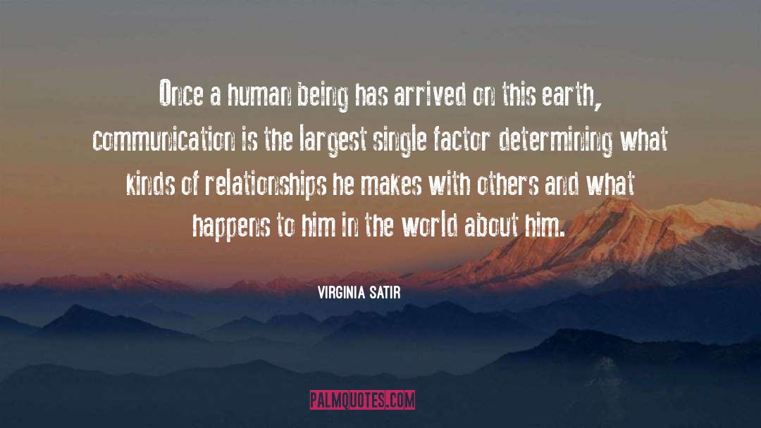 Virginia Satir Quotes: Once a human being has