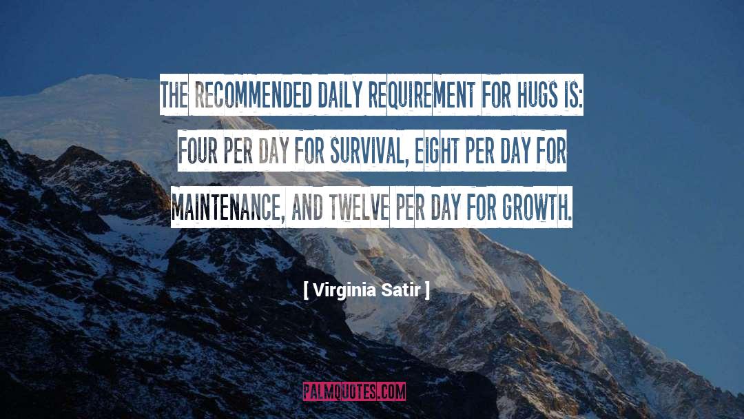 Virginia Satir Quotes: The recommended daily requirement for