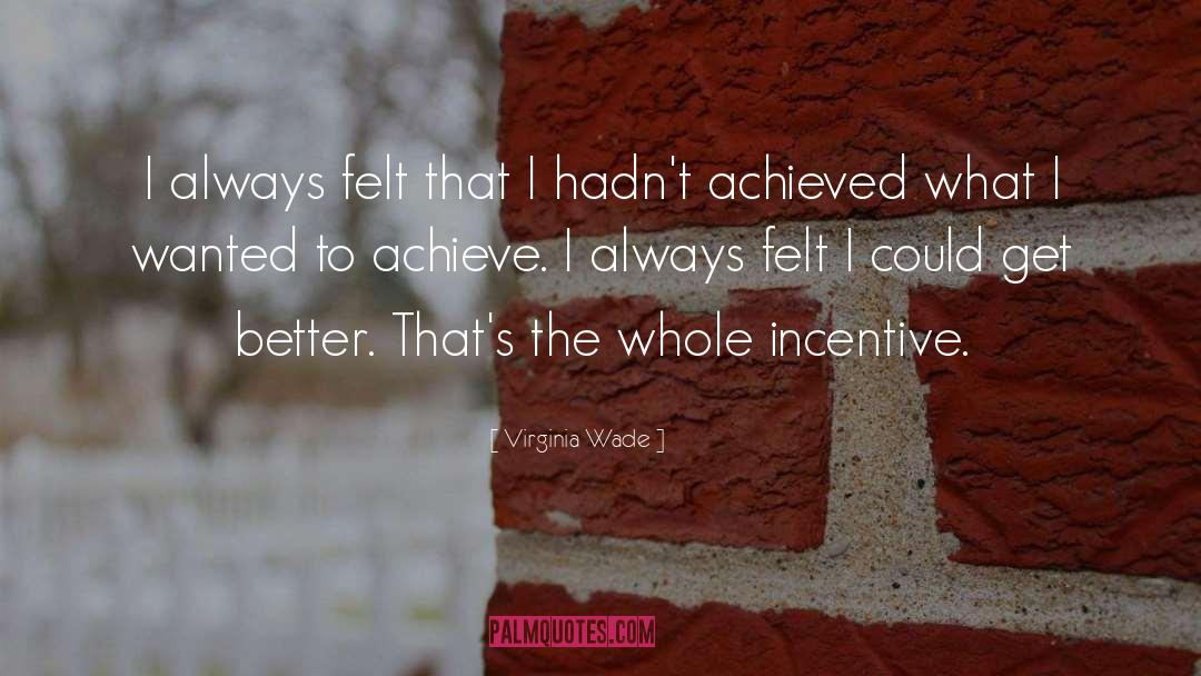 Virginia Wade Quotes: I always felt that I