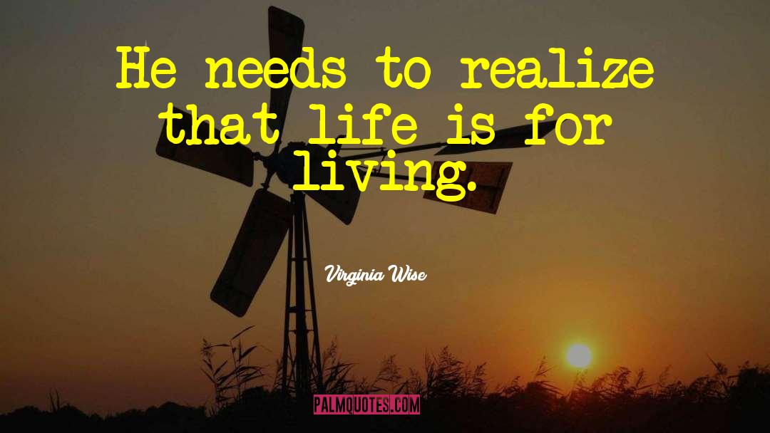 Virginia Wise Quotes: He needs to realize that