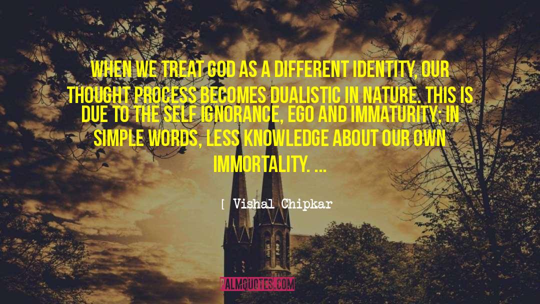 Vishal Chipkar Quotes: When we treat God as