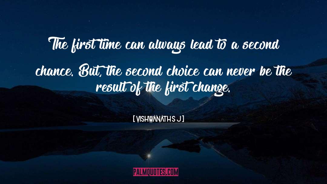 Vishwanath S J Quotes: The first time can always