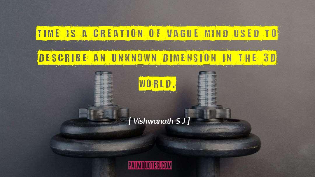 Vishwanath S J Quotes: Time is a creation of