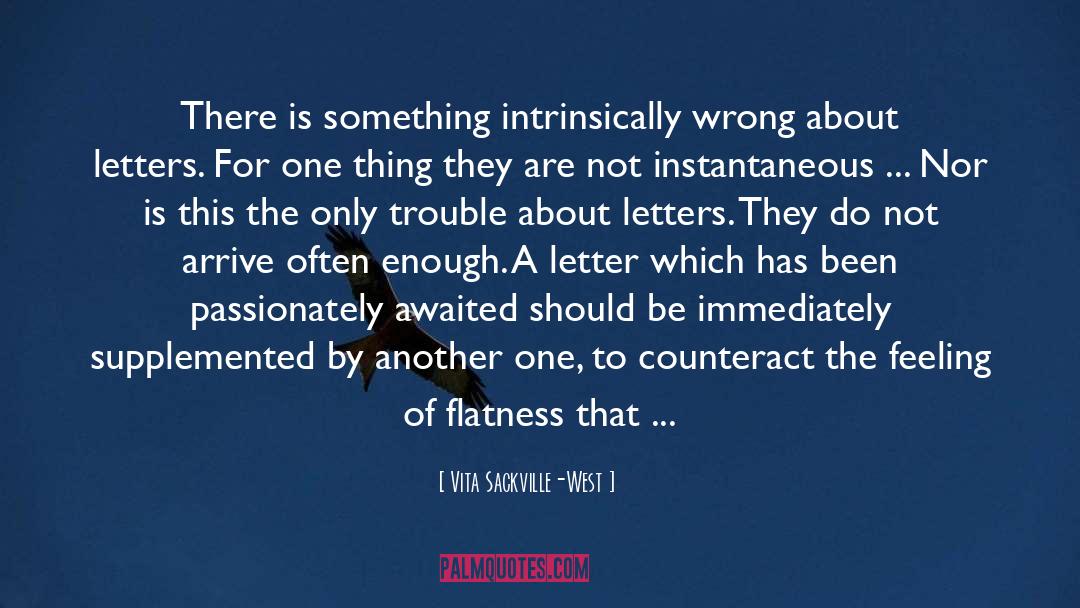 Vita Sackville-West Quotes: There is something intrinsically wrong