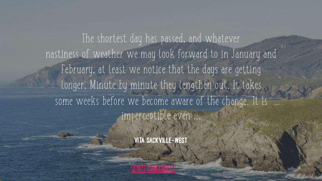 Vita Sackville-West Quotes: The shortest day has passed,