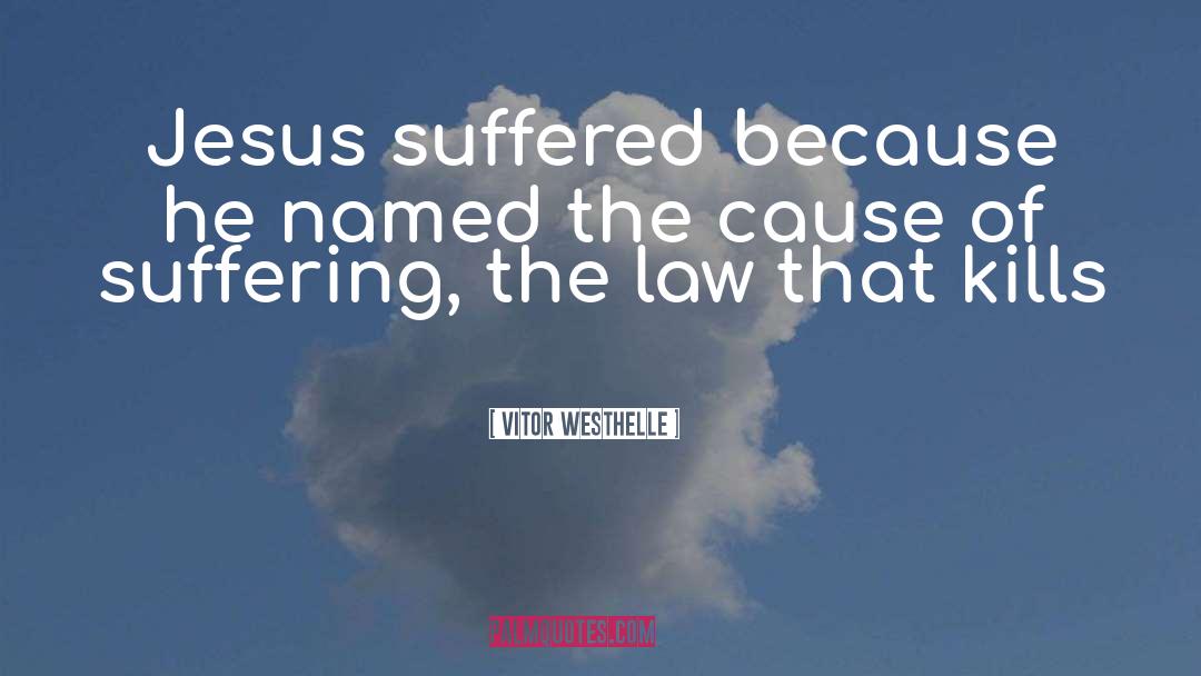 Vitor Westhelle Quotes: Jesus suffered because he named
