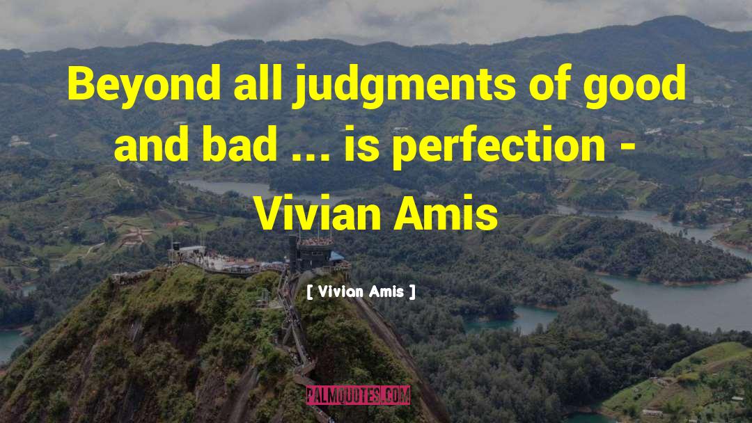 Vivian Amis Quotes: Beyond all judgments of good