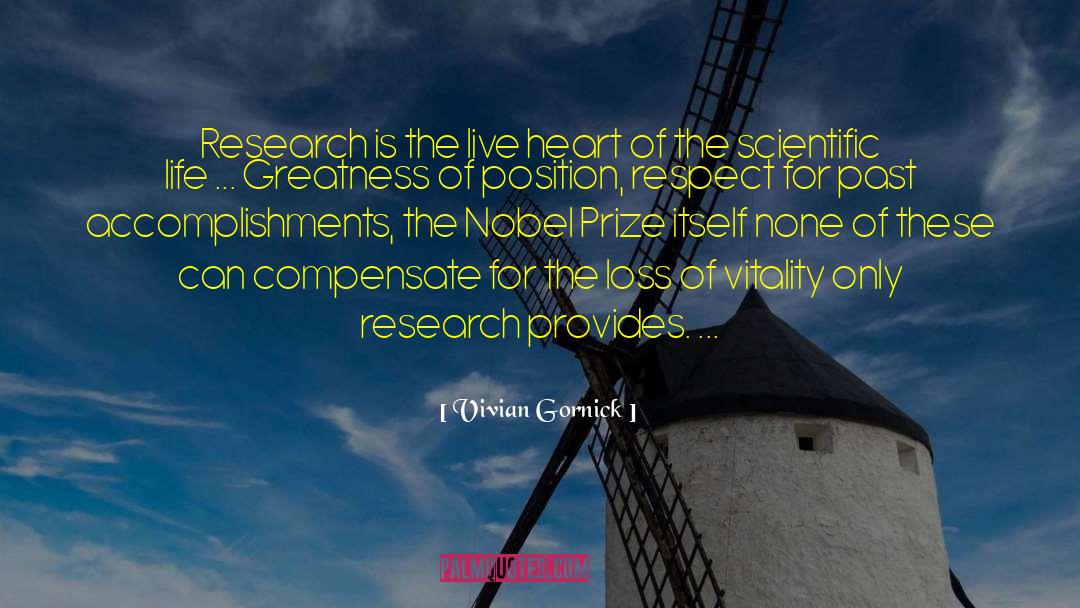 Vivian Gornick Quotes: Research is the live heart