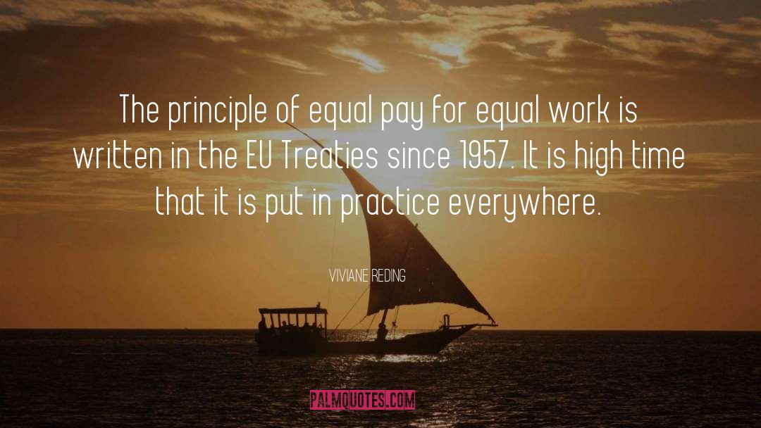 Viviane Reding Quotes: The principle of equal pay