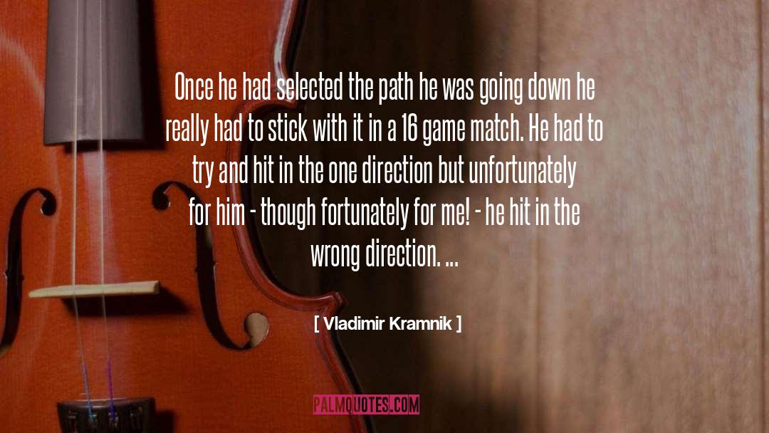 Vladimir Kramnik Quotes: Once he had selected the