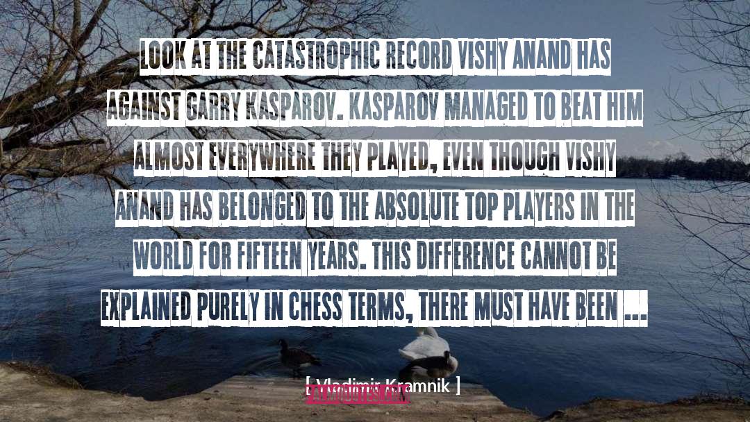Vladimir Kramnik Quotes: Look at the catastrophic record